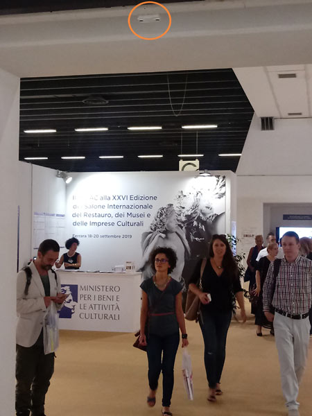 Contapersone a telecamera al Salone del Restauro 2019